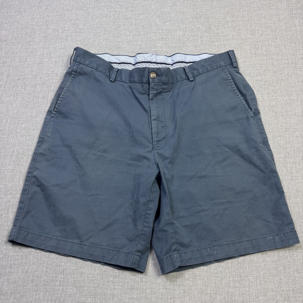 Peter Millar Crown Soft Touch Twill Shorts Mens 36 Blue 8" Inseam Pima Cotton